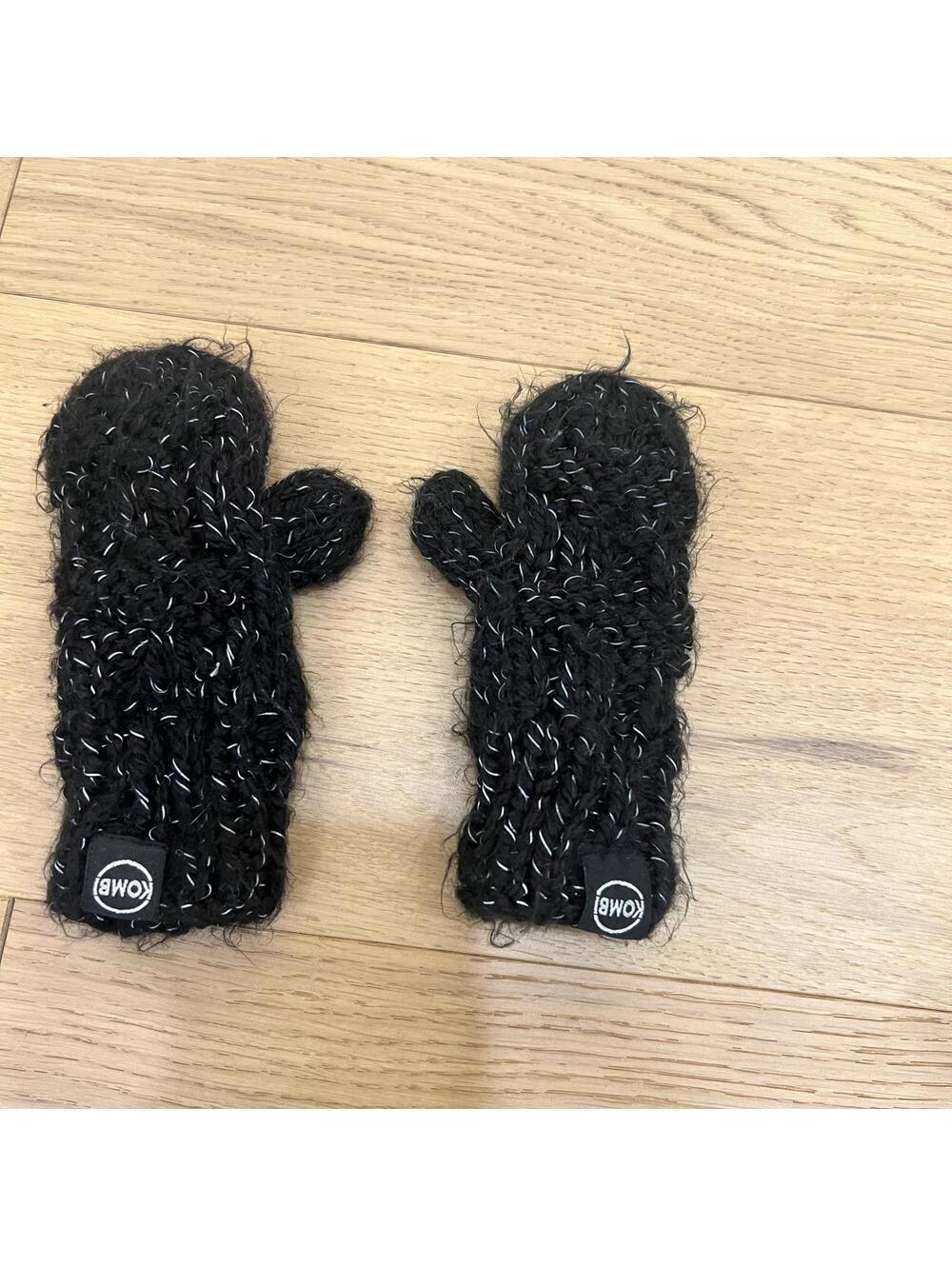 Kombi Children’s Knit Mittens – Kids S/P – Black